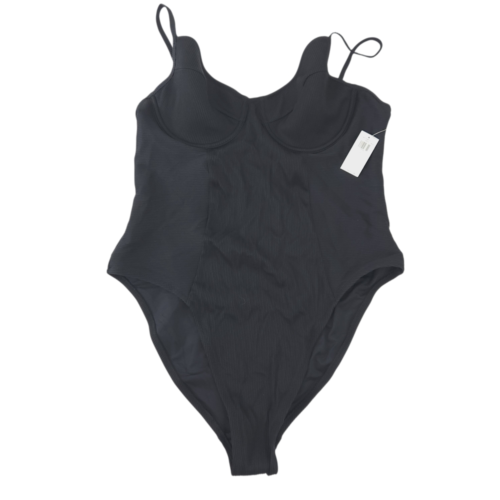 New Old Navy Black Women's Swimsuit Ribbed Solid Bathing Suit Large Women